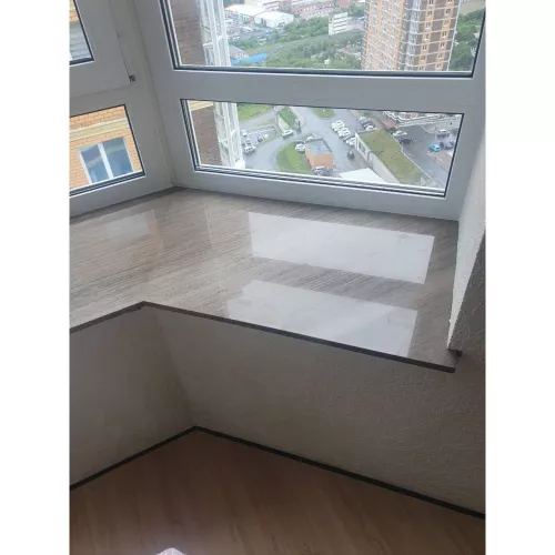 Подоконник из мрамора Dark Wooden